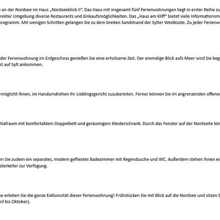 Nordseeblick II - Duenenstr 21, App 1 Wenningstedt-Braderup Zewnętrze zdjęcie